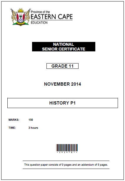 grade 11 history second term papers